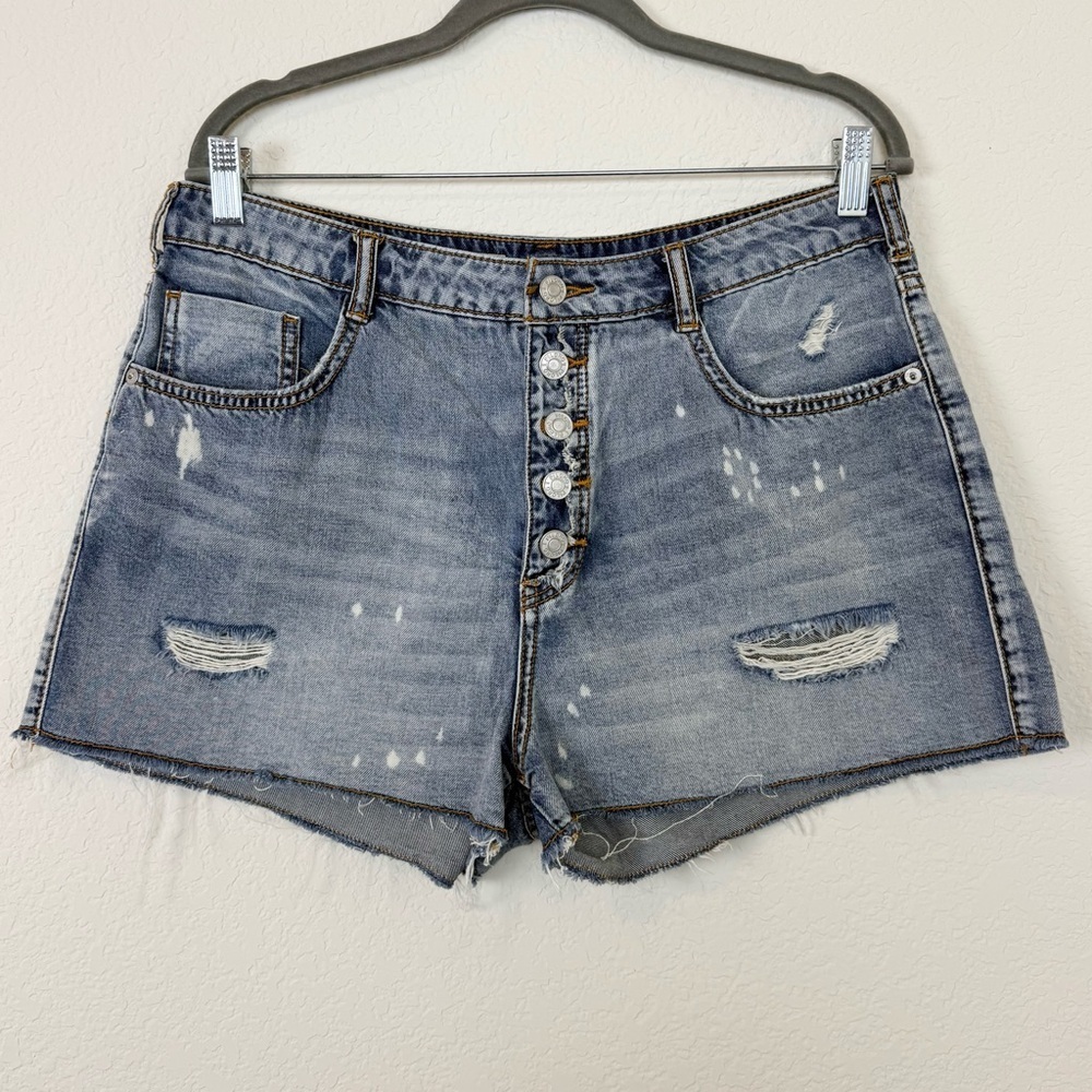 Anthropologie Pilcro Denim Cut Off‎ Distressed Shorts - Picture 1 of 9